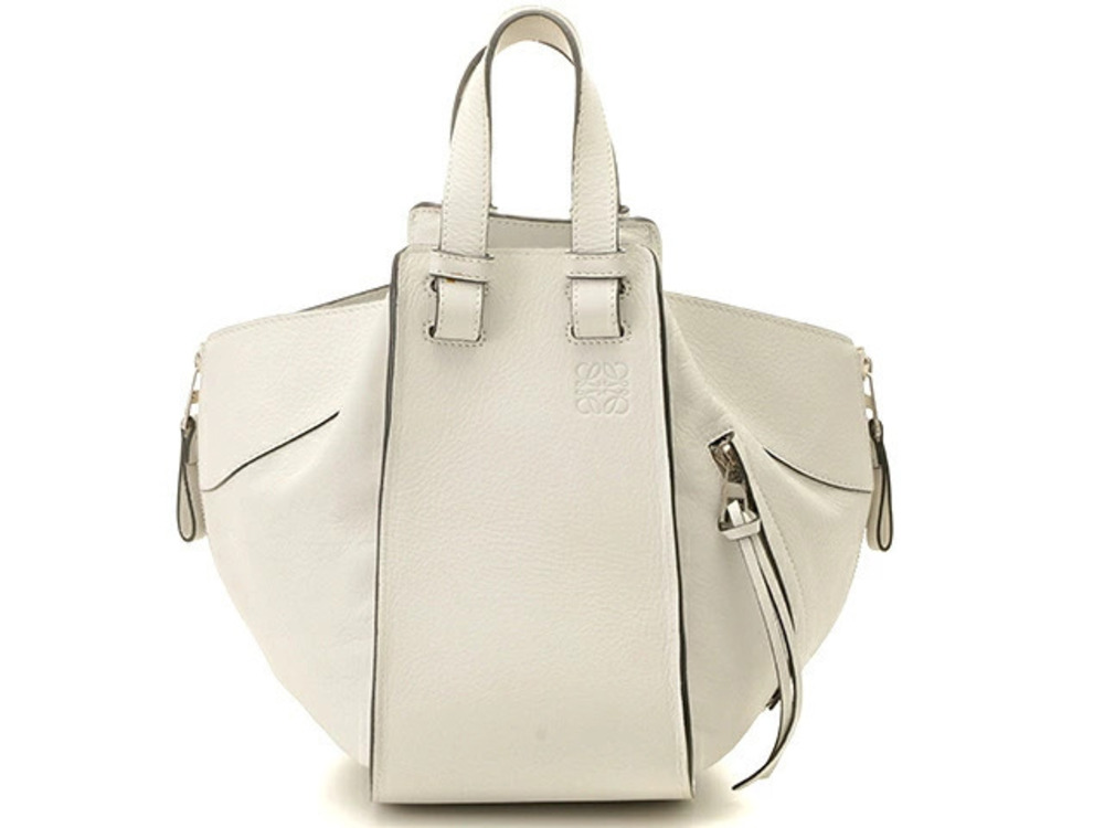 Loewe Hammock Shoulder Bag White Calfskin
